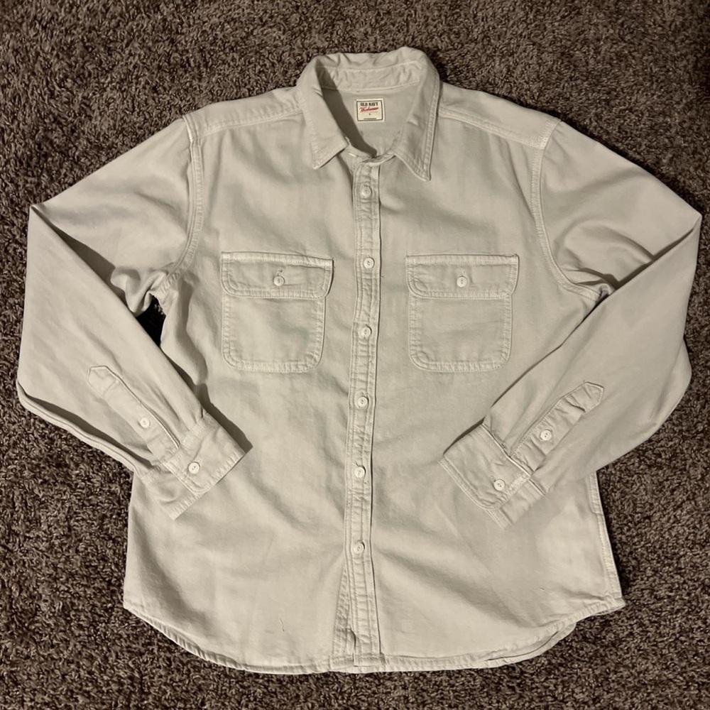 Men's White Button-Up Shirt